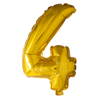 Folieballon  - Guld 40 cm. 1 stk. Nr. 4